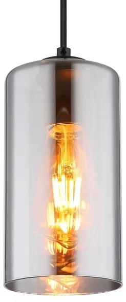 Globo 21002H - Luster na lanku OLLY 1xE27/25W/230V pr. 11 cm čierna