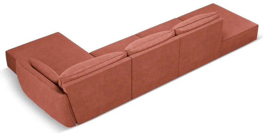 Červená rohová pohovka (pravý roh) Vanda - Mazzini Sofas