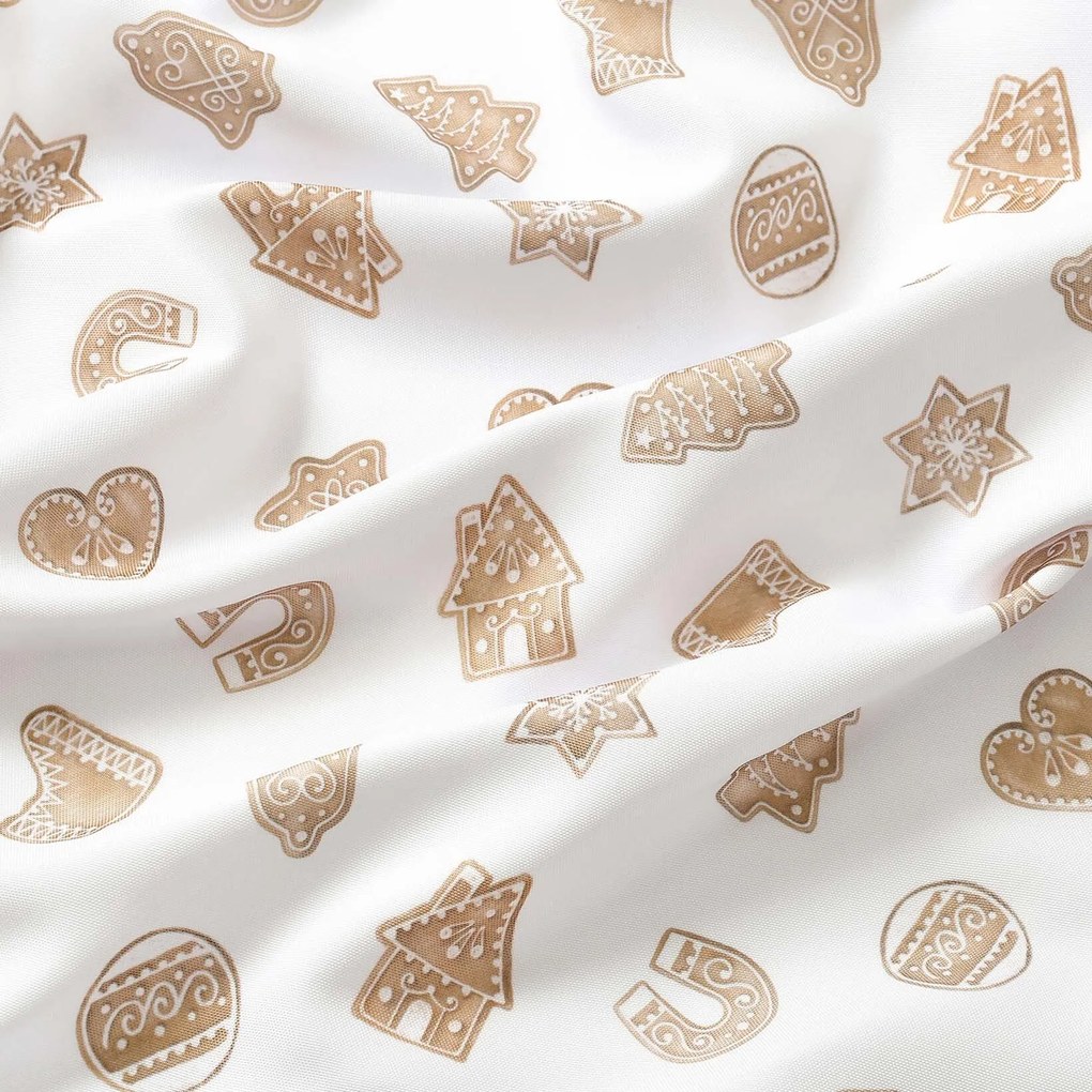 Goldea vianočný dekoračný záves - perníčky 220x150 cm