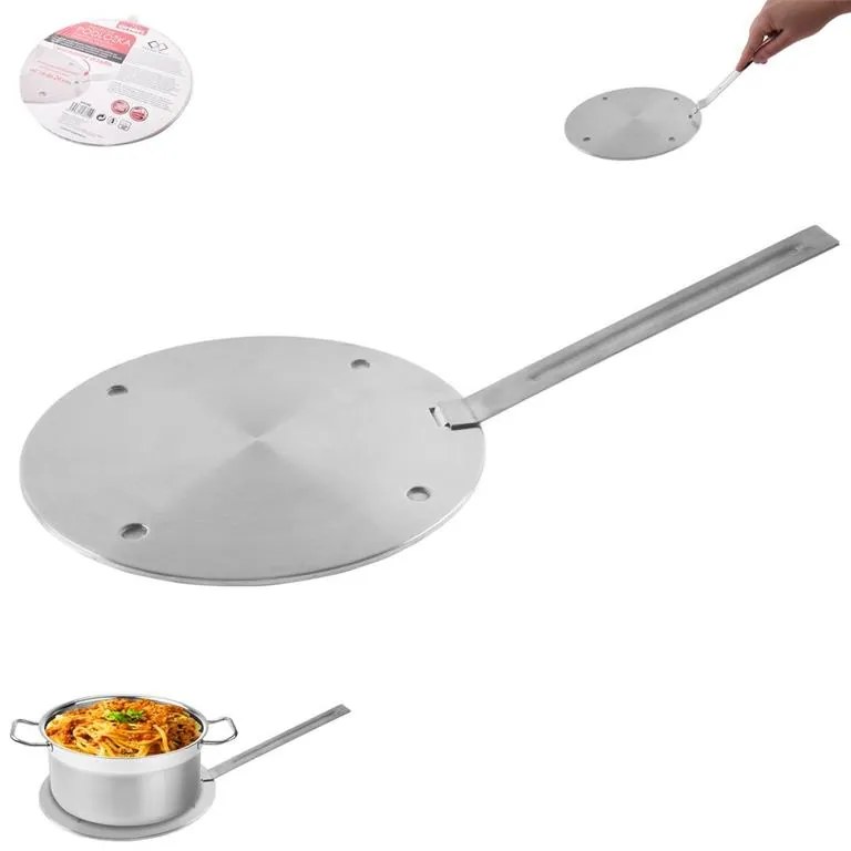 Podložka na indukciu nerez s odnímateľnou rukoväťou pr. 20 cm