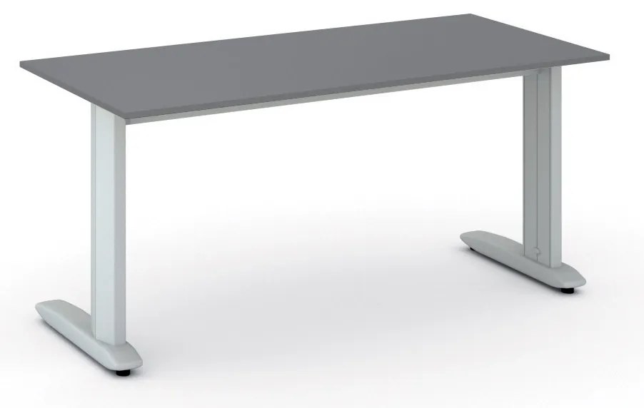 Kancelársky písací stôl PRIMO FLEXIBLE, 160x80 cm, grafit