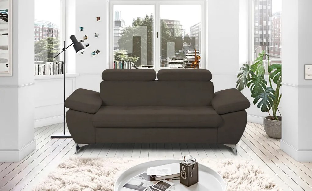 Dvojsedák Gisele, tmavo hnedá espresso látka