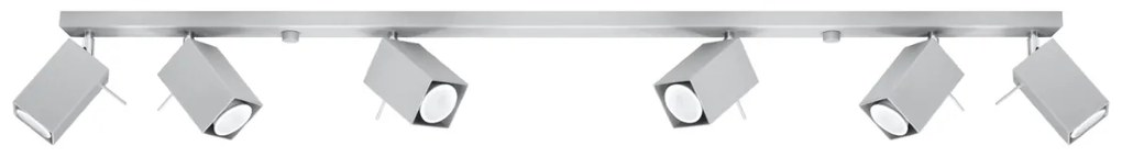 Bodové svietidlo Merida, 6x sivé kovové tienidlo, (možnosť polohovania)