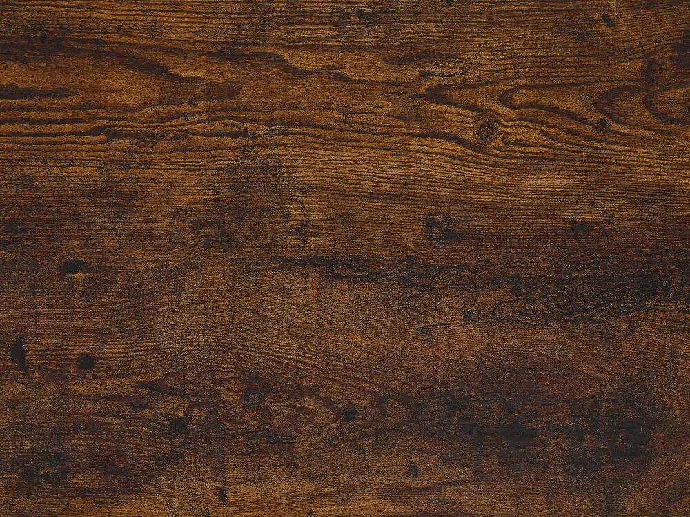 Kancelársky stôl 118 x 60 cm tmavé drevo/čierna VINCE Beliani