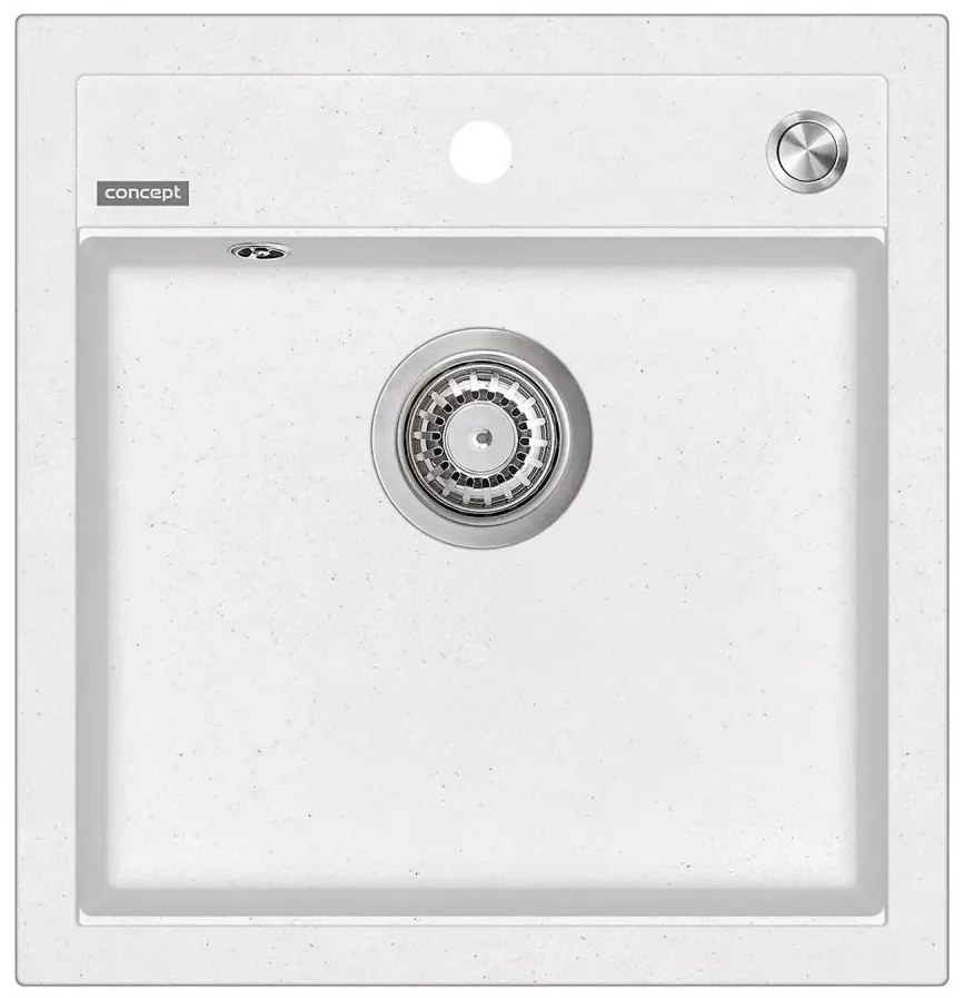 Concept DG00C50WH - Kuchynský drez CUBIS 49x51 cm granit/biela