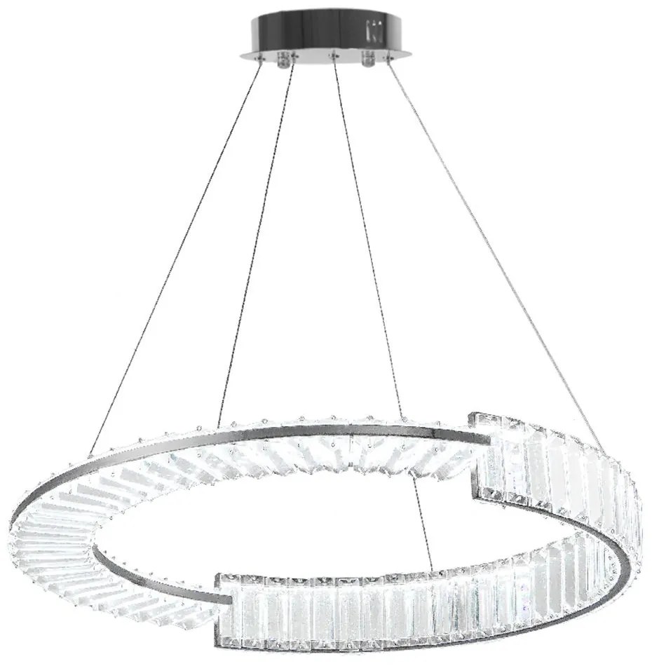 Toolight Toolight, LED krištáľové osvetlenie 60cm, APP1529-CP60, chrómová, OSW-06401