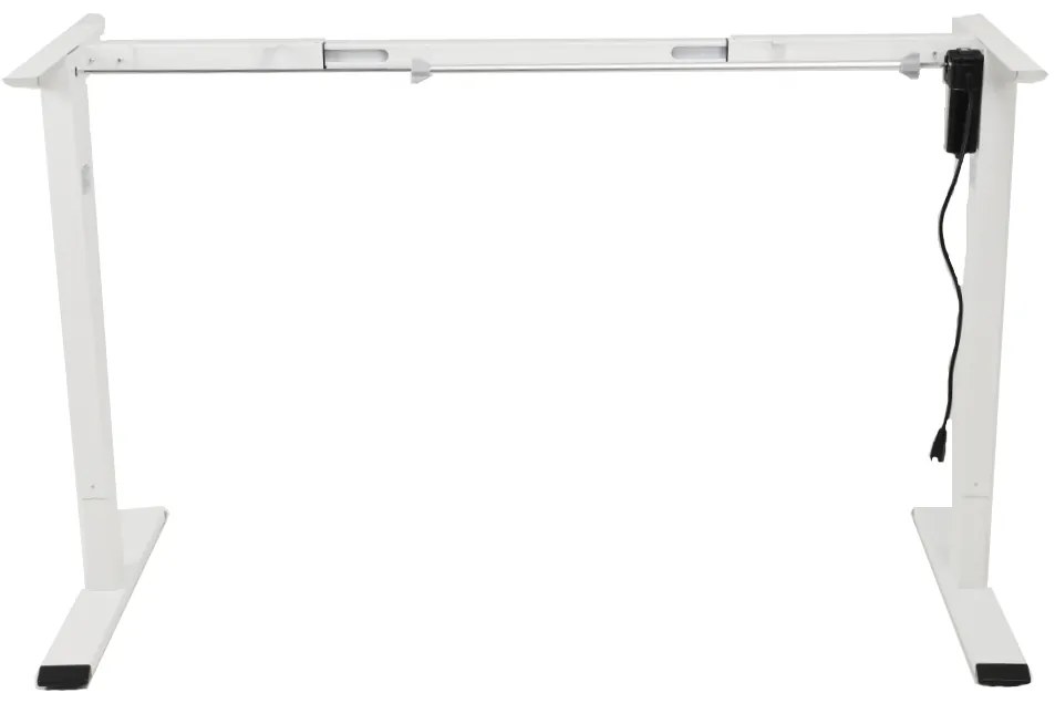 Výškovo nastaviteľný elektrický stôl BestBerg BBAT-12WW / rozmer 120x60 cm / výška 93,4-125,4 cm / biely