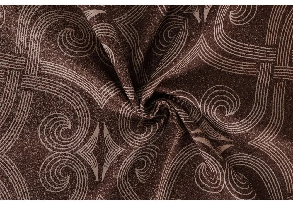 Hnedé obliečky na dvojlôžko z bavlneného saténu 200x200 cm Pandora – Mijolnir