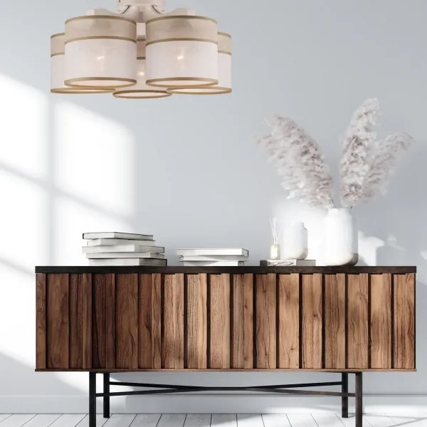 Prisadený luster ANDREA 5xE27/60W/230V buk