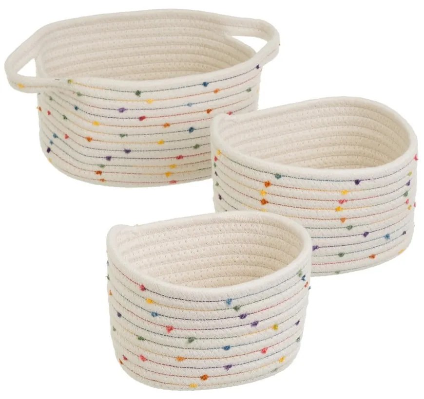 Látkové košíky v súprave 3 ks 30x18x14 cm – Casa Selección