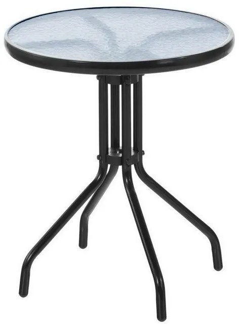 Okrúhly záhradný stôl 60 cm sklenený