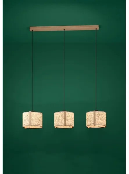 Eglo 390324 - Luster na lanku HONTONGAS 3xE27/25W/230V béžová