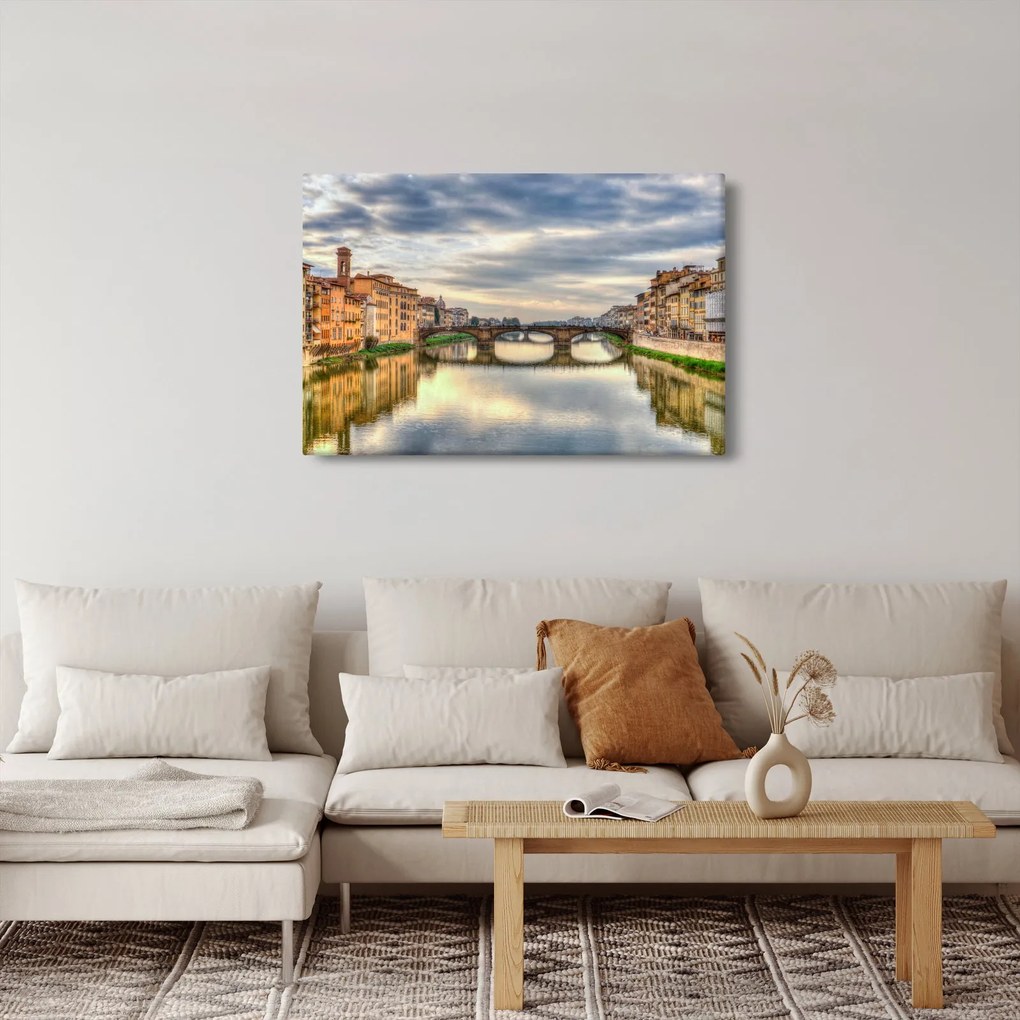 Obraz - Most cez rieku (90x60 cm)