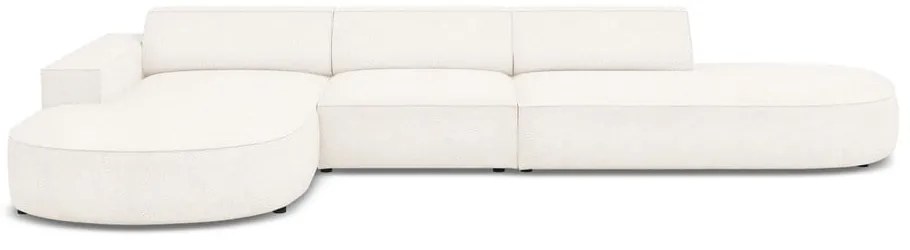 Béžová rohová pohovka z textílie bouclé (ľavý roh) Jodie – Micadoni Home