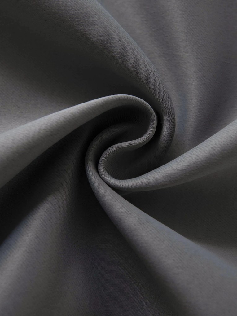 Blackout závesy Elias sivá – 140 × 280 cm (2 ks) - krúžky