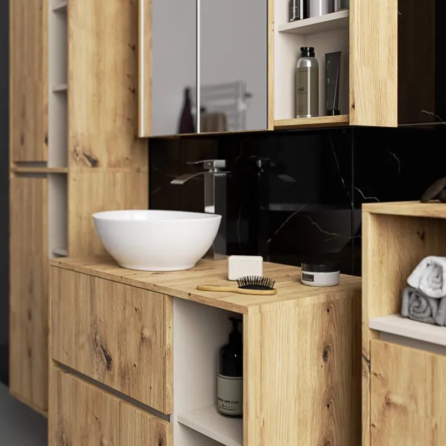 Kúpeľňová skrinka VAMI W50 2D 6P artisan dub / kašmír