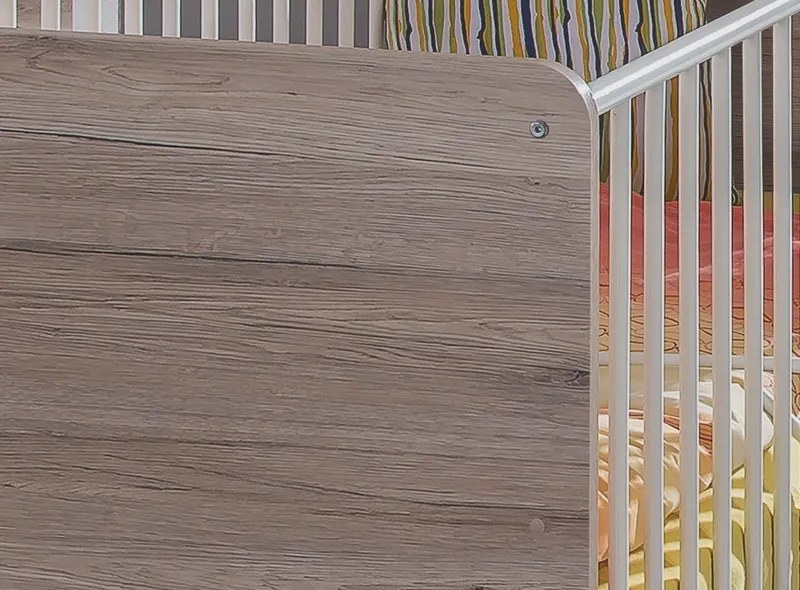 Detská postieľka Cariba 70x140 cm, dub san remo/biela