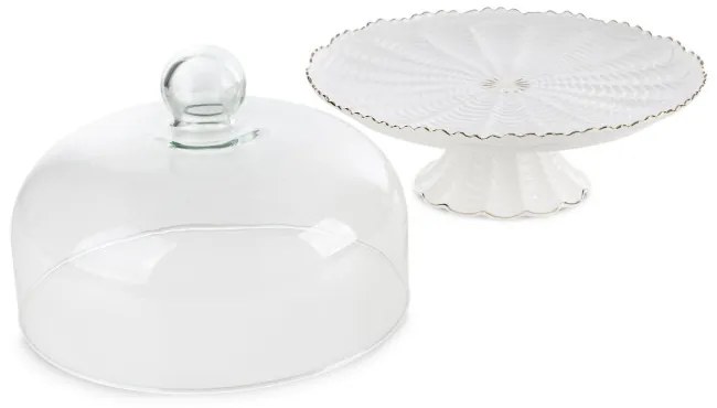 Servírovací podnos s vekom GAIA 08 krémový / zlatý