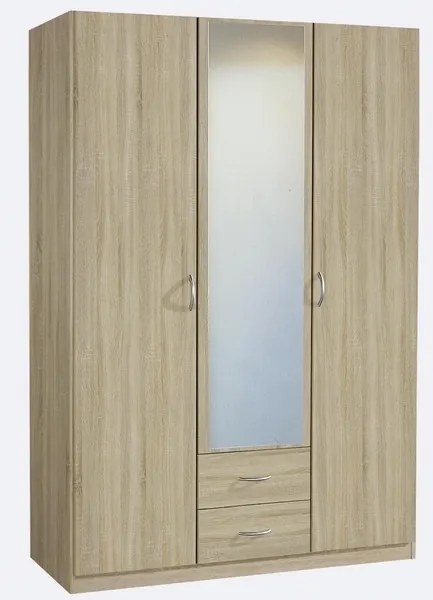 Šatníková skriňa Case, 136 cm, dub sonoma