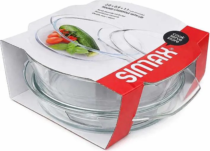 Simax Pekáč okrúhly s vekom 2 l + 0,9 l