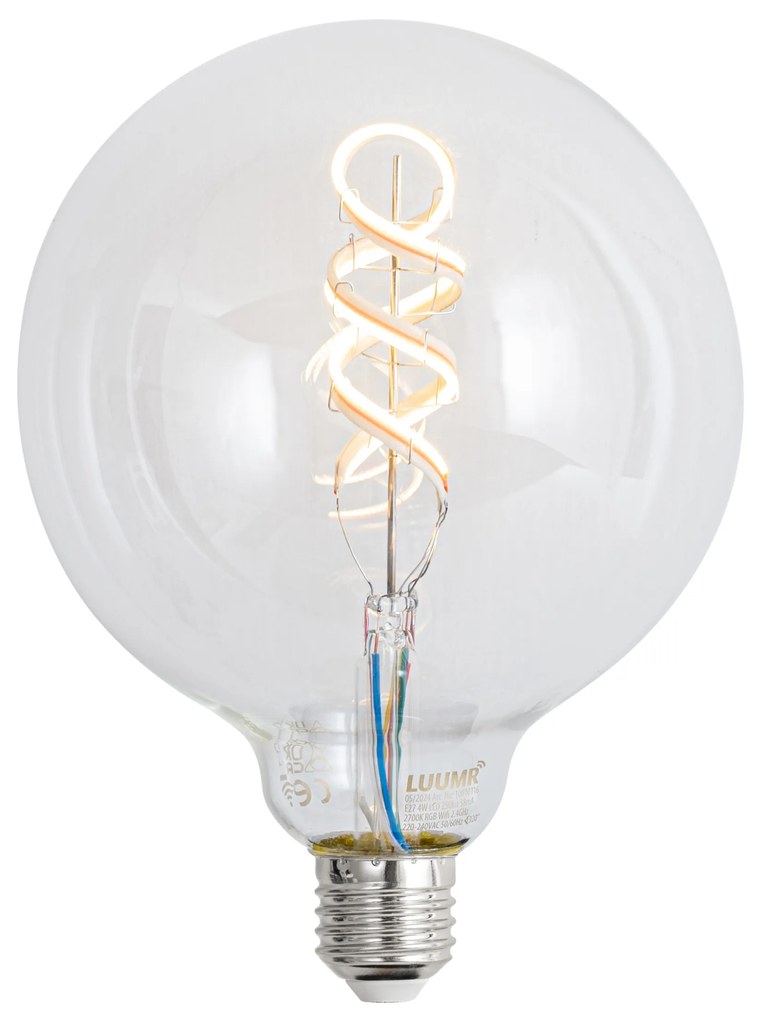 Sada 5 ks Inteligentné stmievateľné LED žiarovky E27 G125 RGBW 4W 250lm 2700K