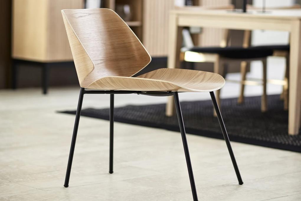 Dizajnová jedálenská stolička Alcuin, dub