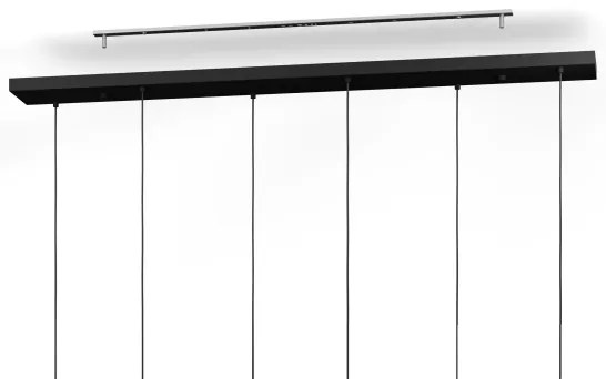 Eglo 390126 - Luster na lanku BASIDANO 6xE27/40W/230V čierna