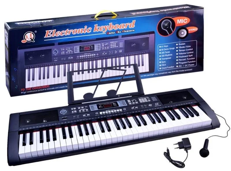 IN0092 Elektronický keyboard s mikrofónom MQ-6132 - 61 kláves