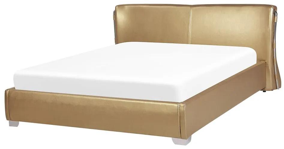 Manželská posteľ 140 cm PARNAS (s roštom) (zlatá). Vlastná spoľahlivá doprava až k Vám domov. 1007421
