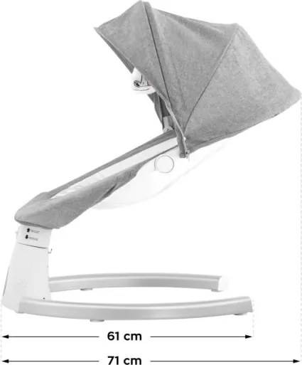 Detské hojdacie kreslo Astrid 35 sivé