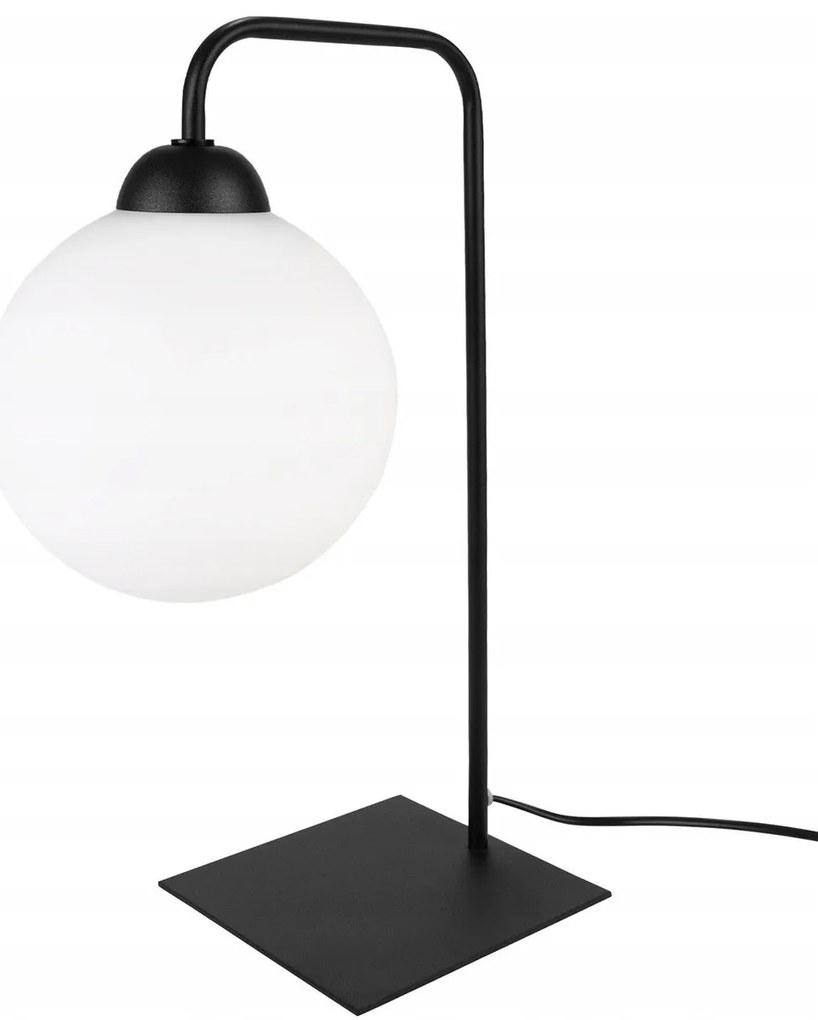 Stolná lampa Florence, 1x biele sklenené tienidlo