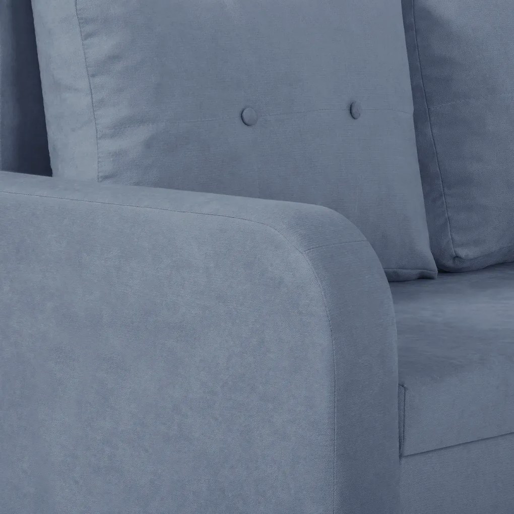 Rozkládací rohová sedací souprava TOKYO Modrá