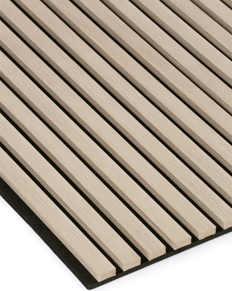 Drevený akustický panel, 2400 x 600 mm, B2BP008, balenie 5 ks, dub sonoma
