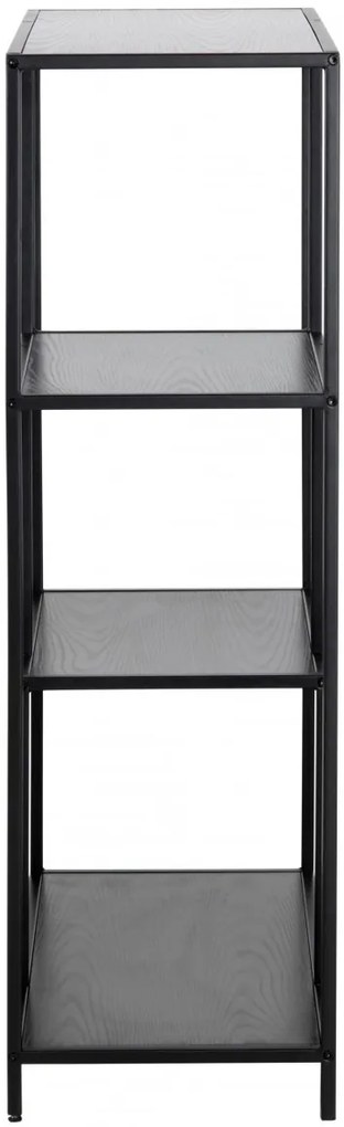 Regál Seaford 77x114 cm čierny