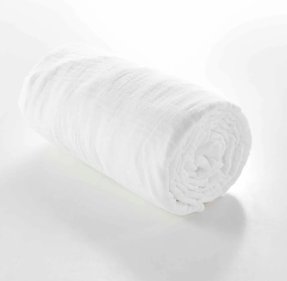 Biela napínacia mušelínová plachta 160x200 cm Angelia – douceur d'intérieur