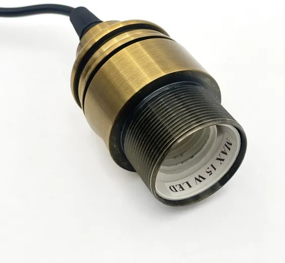 Závesný luster HECTOR 1xE27/15W/230V biela/mosadz pr. 25 cm