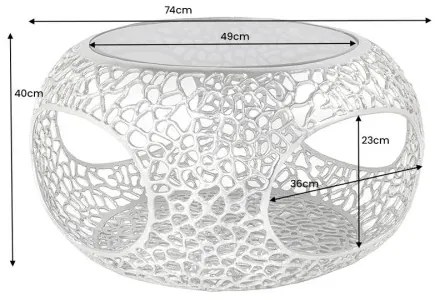 Konferenčný stôl Spin 44147 Ø75cm Aluminium Silver  - Komfort-nábytok