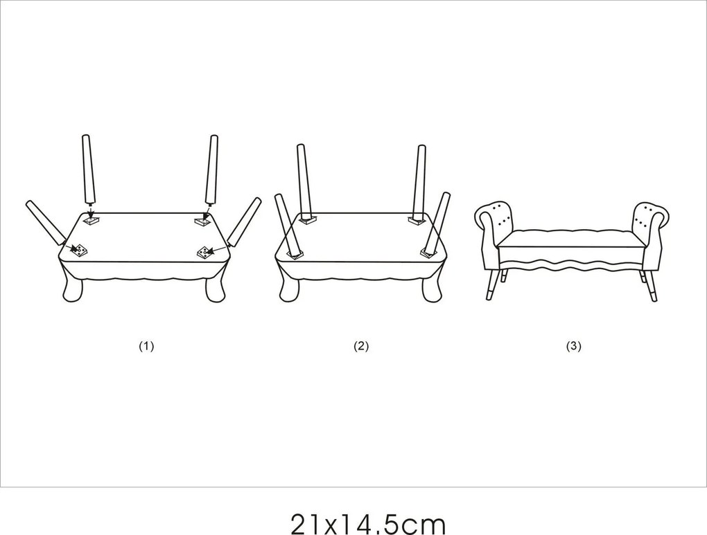 Lavica Paris 120 cm zamat šedá/zlatá