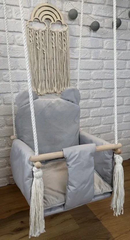 Detská hojdačka LULLABY - ŠEDÁ