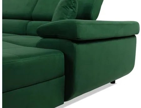 Rohová rozkladacia sedačka typu U Torezio Bis, Dostupné poťahy: ekokoža Soft 017 (biela) + Lux 05, Strana: ľavá