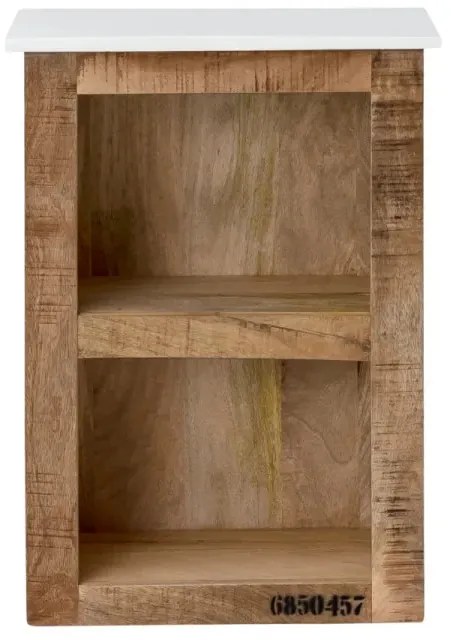 furniture-nabytek.cz - Masivní koupelnová nástěnná skříňka Pune z mangového dřeva, lakovaná, vícebarevná – 42×32×60 cm
