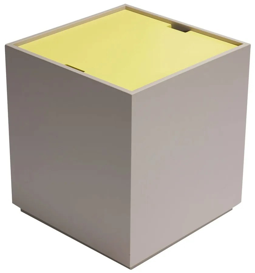 Žlto-sivá truhlica z jaseňového dreva 40x45 cm Vault – Hübsch