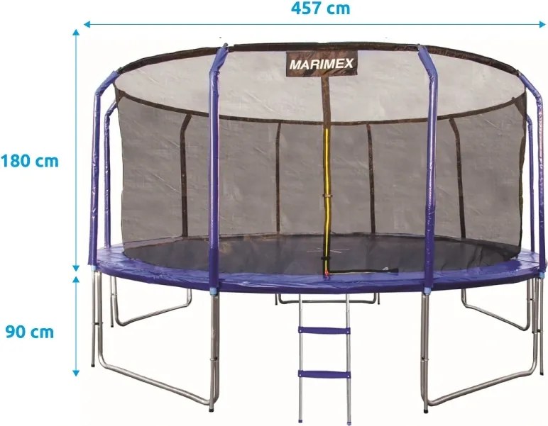 Marimex | Trampolína Marimex Standard 457 cm + vnútorná ochranná sieť + rebrík ZADARMO | 19000084