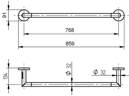 P.M.H. IN1SS-R-Elektrický sušiak na uteráky INGA 17W/230V 85,9cm IP44 pravý/nerez