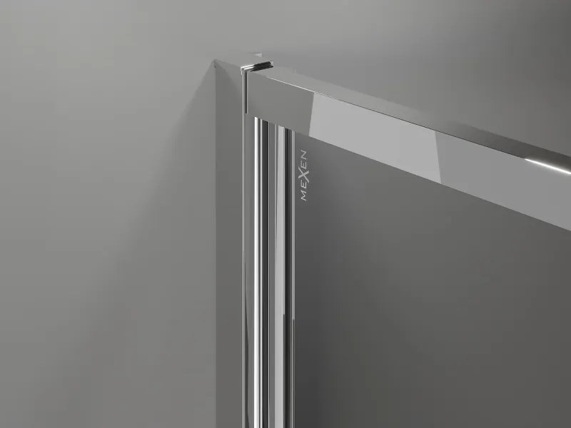 Mexen Exo, sprchovací kút s krídlovými dverami 90 x 95 cm, 6mm číre sklo, chrómový profil, 814-090-095-01-00