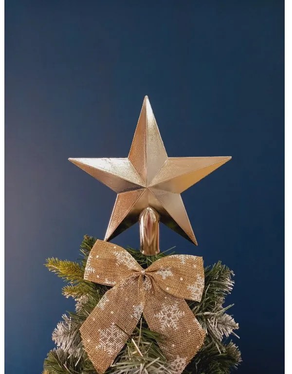 Bestent Špic na vianočný stromček Hviezda 20cm SILVER