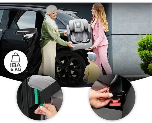 KINDERKRAFT - Autosedačka COMFORT UP i-Size (76-150 cm) svetlošedá