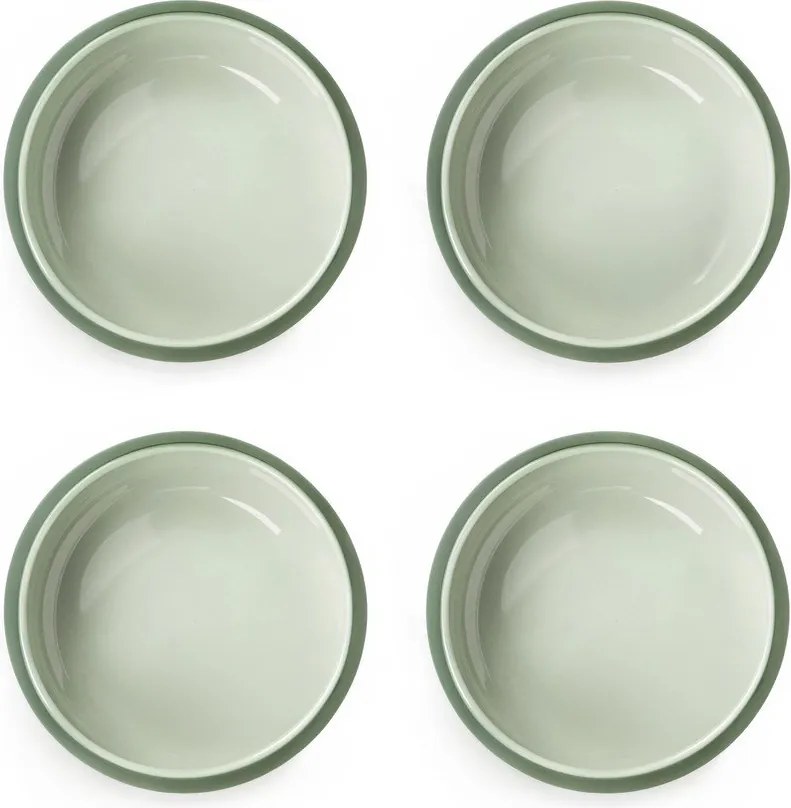 Zelené misky v súprave 4 ks z kameniny 600 ml Aura Luma – Bonami Selection
