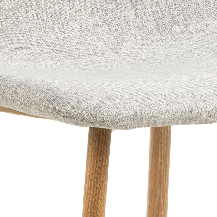 Jídelní židle Celia světle šedá/dub