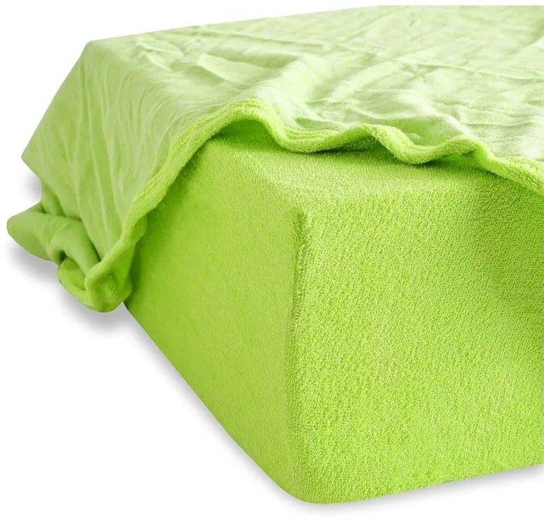Plachta posteľná zelená froté EMI, Plachta 180x200